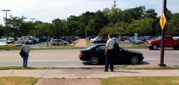 Two disconnected bits of sidewalk